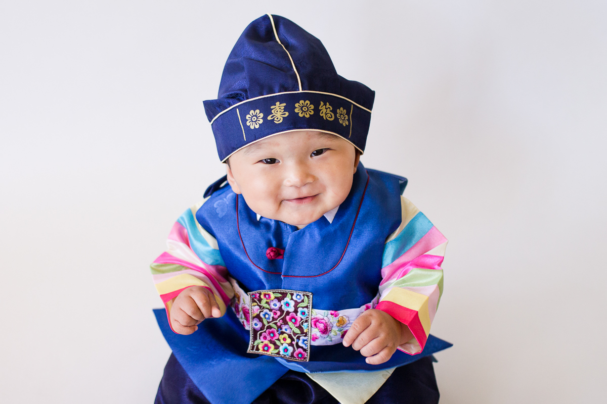 Korean First Birthday in Hanbok